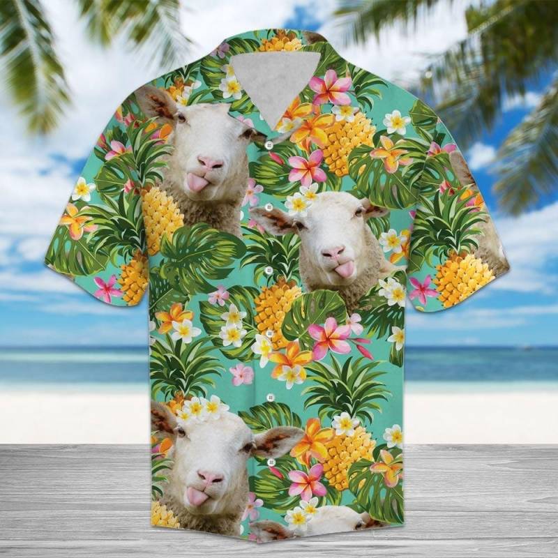 Artsyhomes Tropical Pineapple Sheep Hawaiian Ha34277