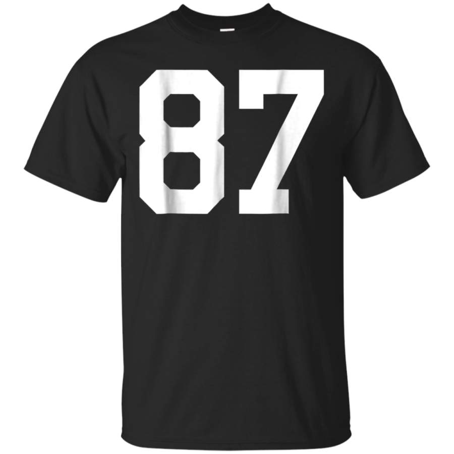 AGR 87 Sports Jersey Number T-Shirt for Team Fan Player Coach