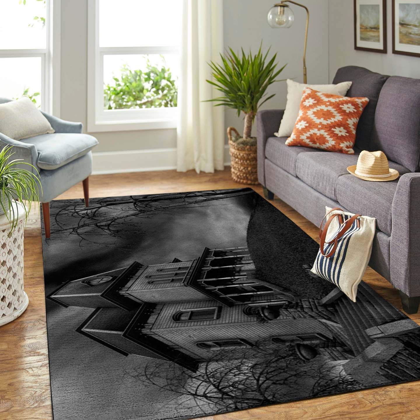 Psycho Halloween Rug Carpet Floor Decor Area Rug For Living Room Bedroom Rug Home Decor