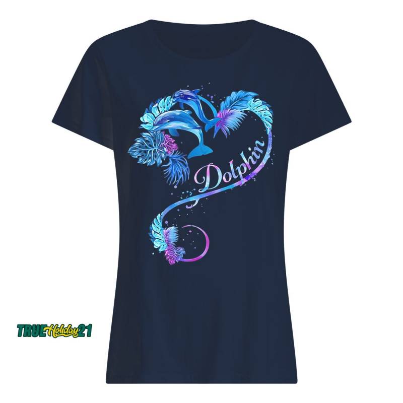 Dolphin Tropical Heart shirt Classic Women’s T-Shirt