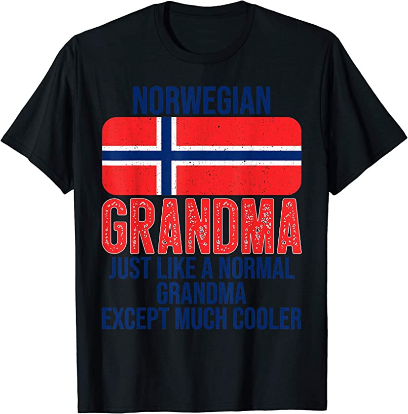 Vintage Norwegian Grandma Norway Flag for Mother’s Day T-Shirt