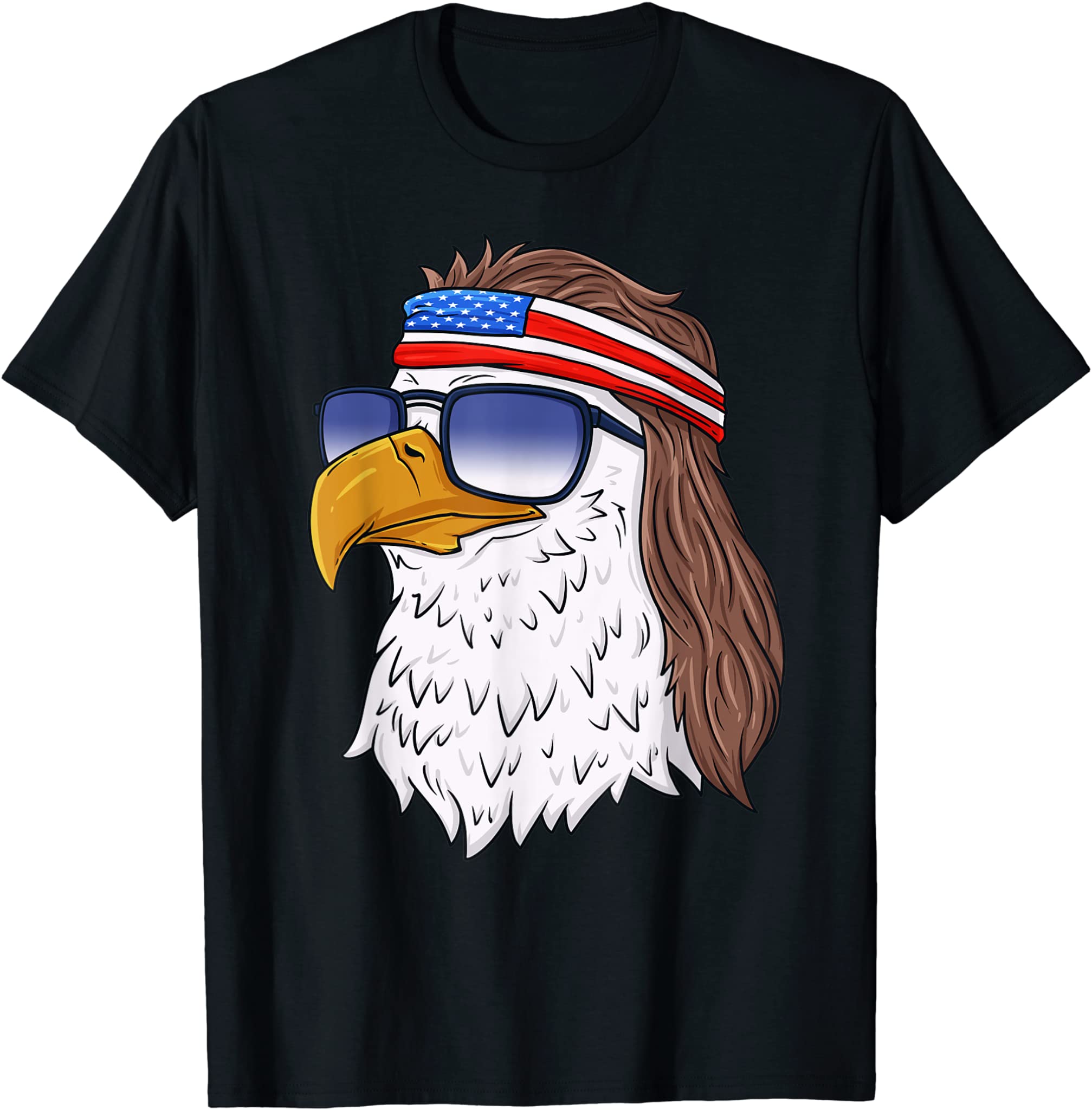 American Bald Eagle Mullet 4th Of July Funny USA Patriotic T-Shirt