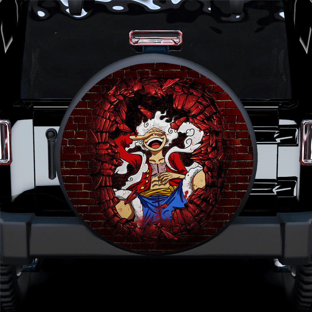 Luffy Gear 5 Anime Jeep Car Spare Tire Covers Gift For Campers