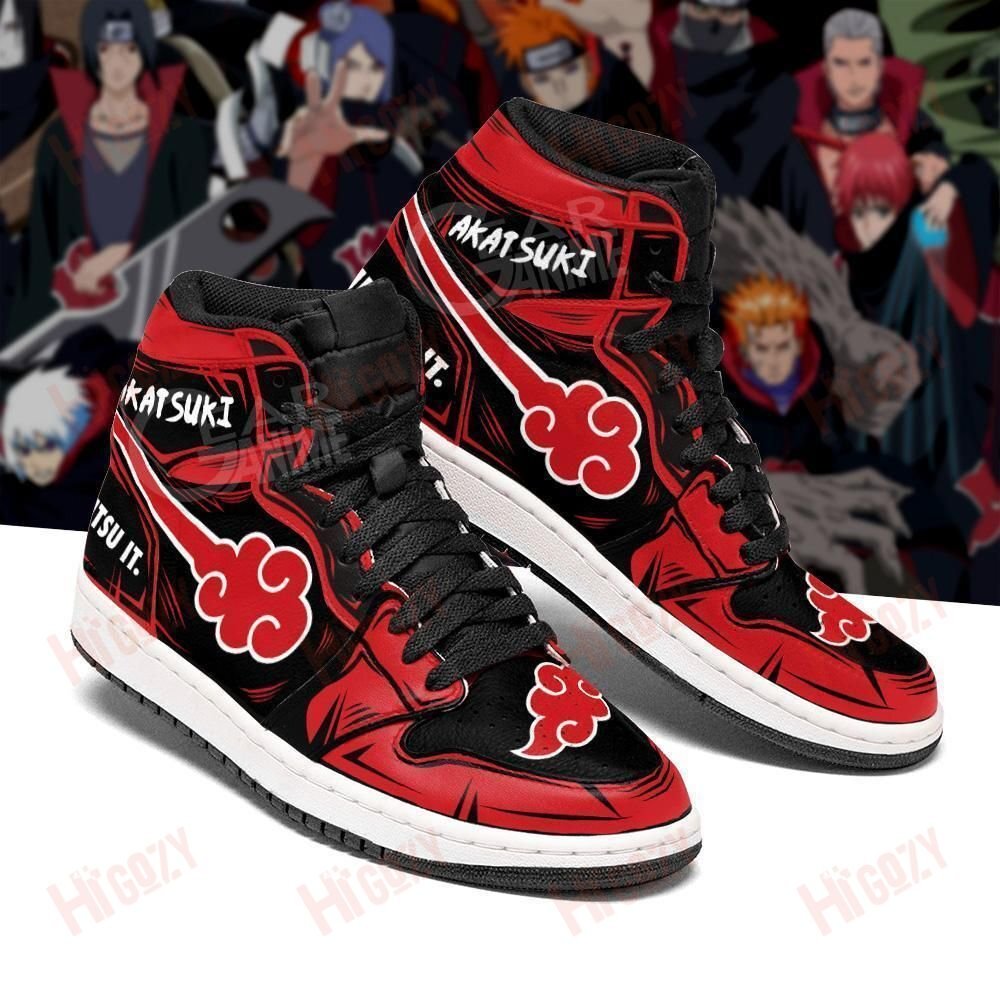 Akatsuki Sneakers Just Jutsu It Custom Anime Naruto Shoes