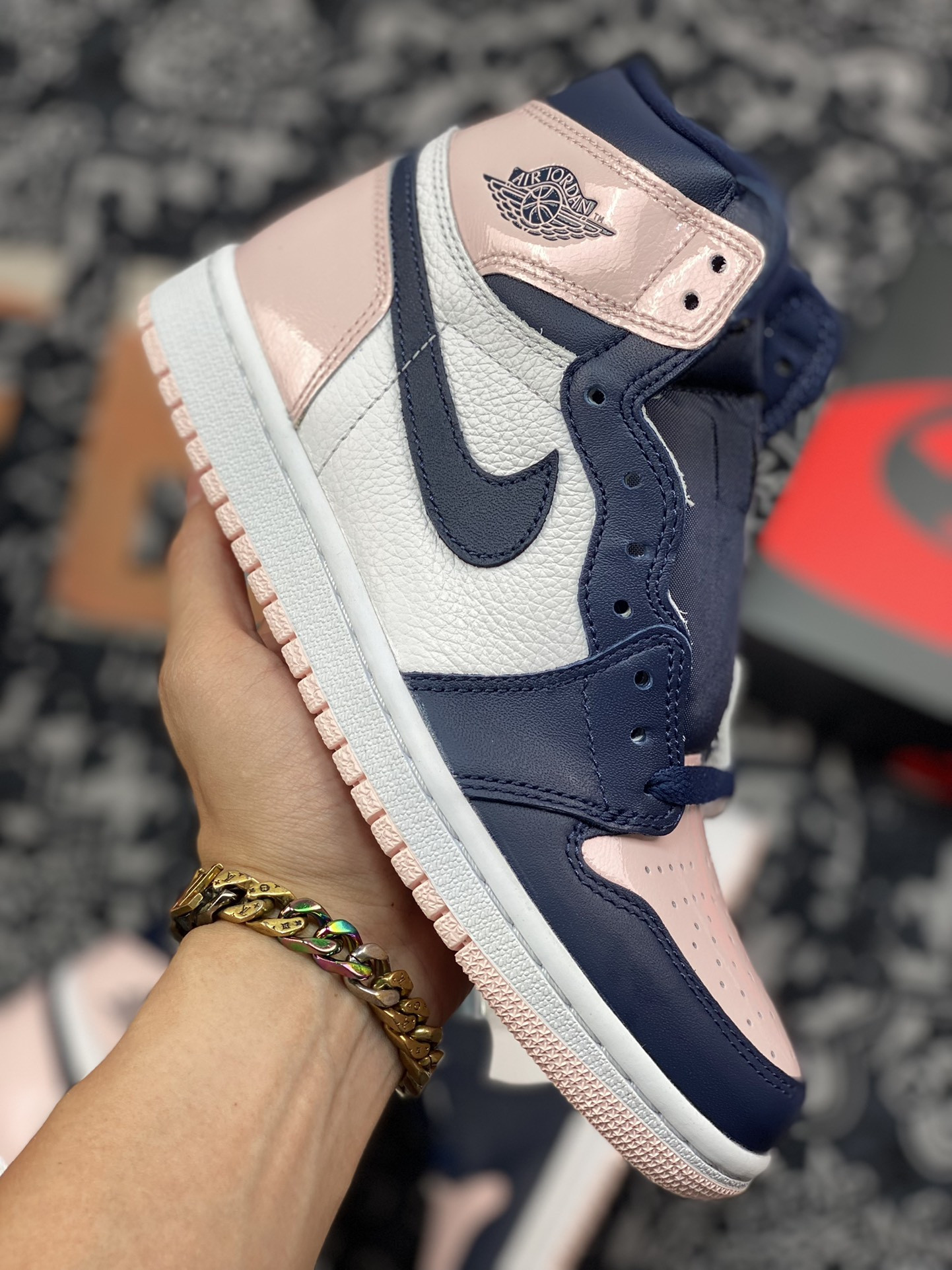 JD 1 High OG Bubble Gum AtmosphereWhite-Laser Pink-Obsidian 5342139