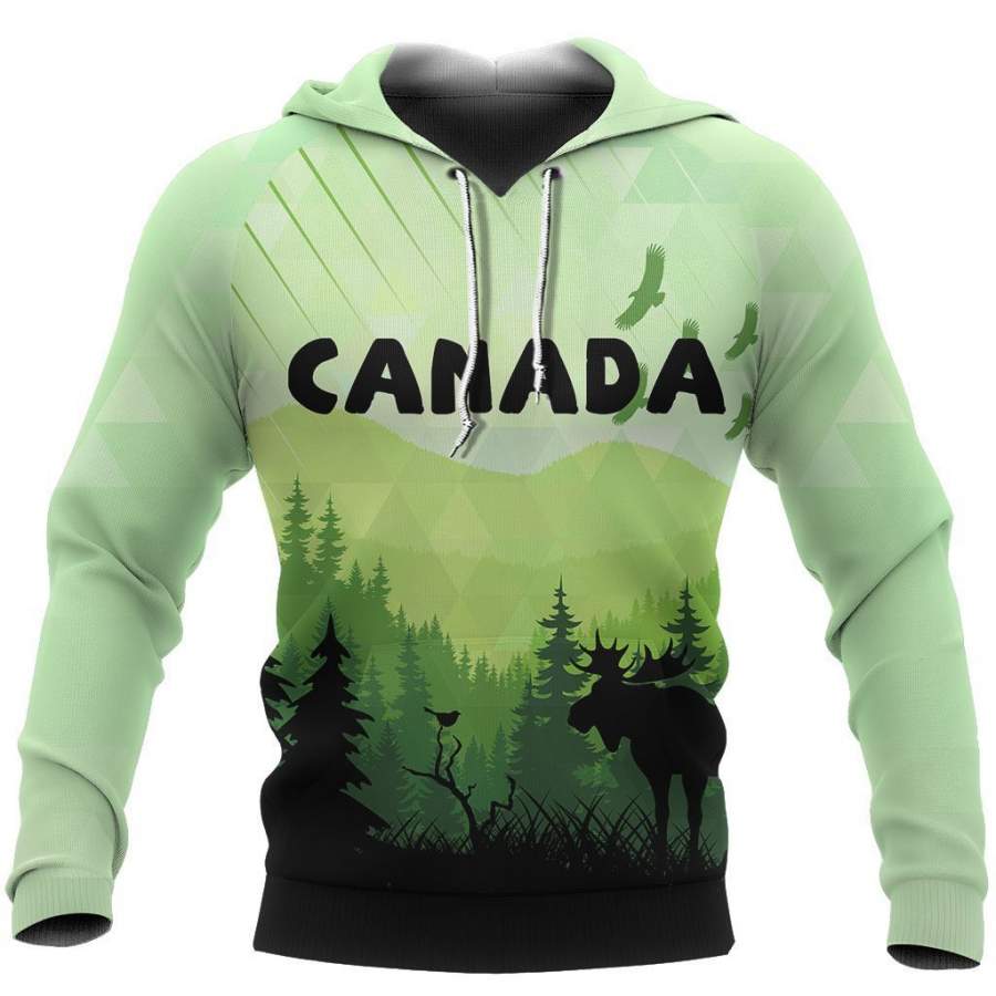 3D All Over Printed Canada Animal Hoodie PL121