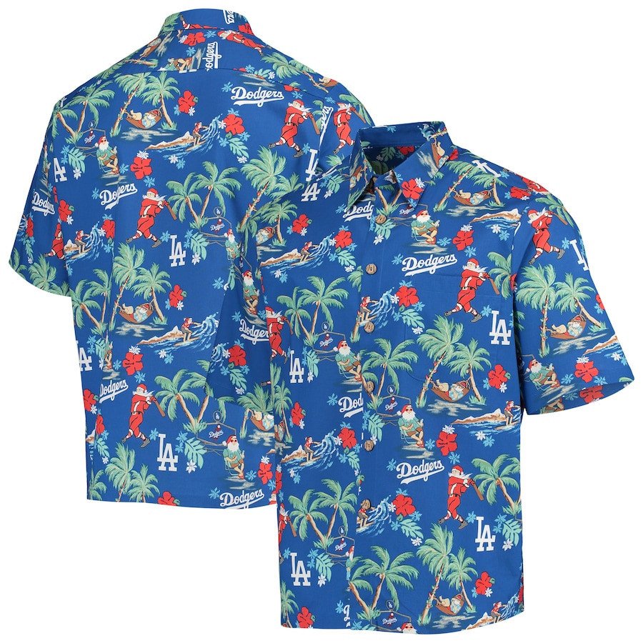 Los Angeles Dodgers Holiday Hawaii Shirt Royal Ha17207