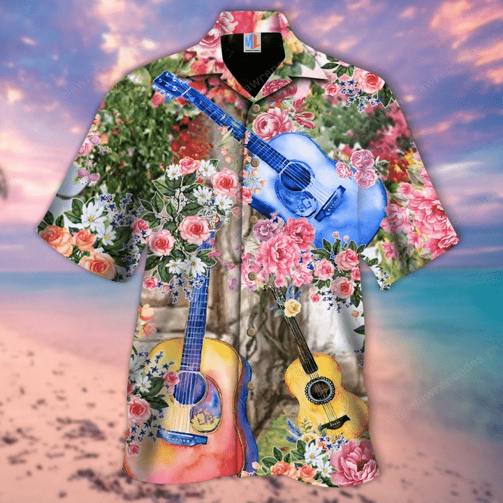 Guitar Melody And Rose Garden Hawaii Shirt Unisex Adult Ha95925