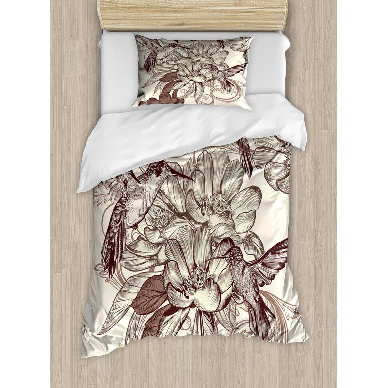 Tmarc Tee Floral Hummingbird Bedding Set