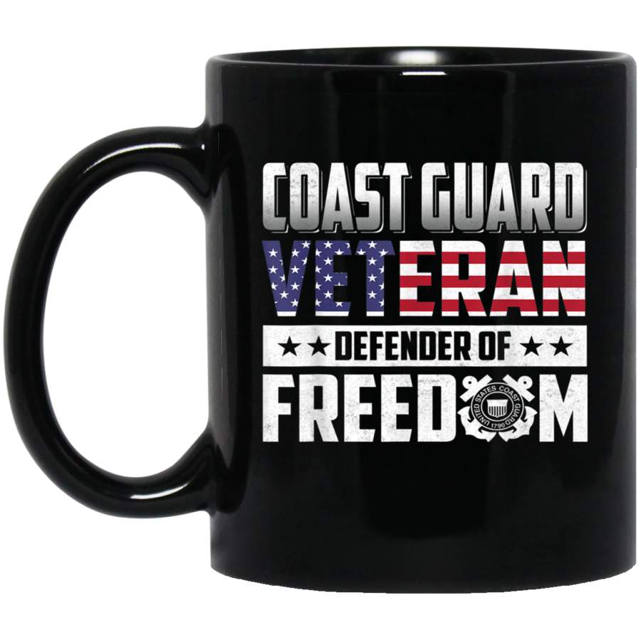 Coast Guard Veteran Defender Of Freedom Shirt Gift Veterans Day Christmas Gift Mug