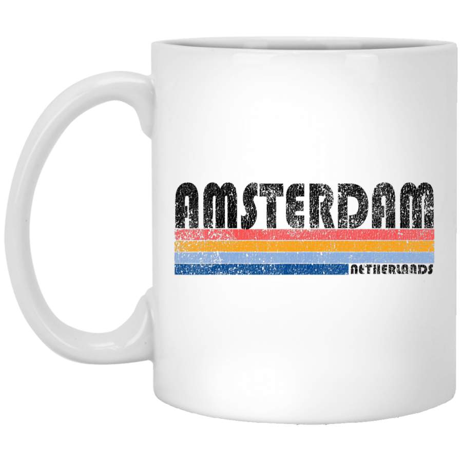 Vintage 1980s Style Amsterdam, Netherlands Coffee Mug