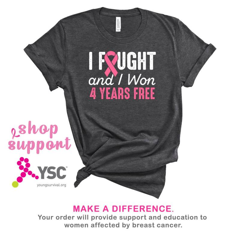 Crushtee Breast Cancerversary 4 Years Free, Shirt, Tank Top, Hoodie, Breast Cancer Survivor, Fight Breast Cancer Shirt