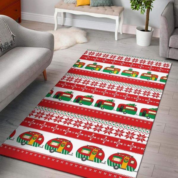 Camper Camping Ugly Christmas Design Rug RCDD81F38155