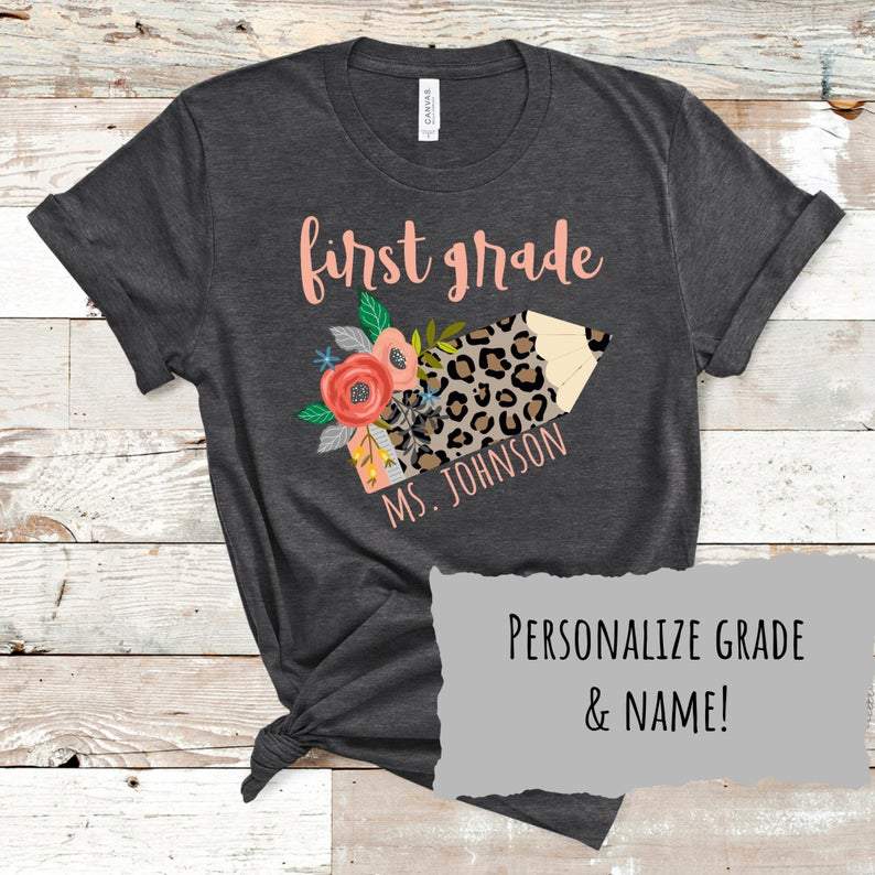 Custom Teacher Shirt – Team Teacher Shirt – Teacher Team Shirt – Leopard Print Teacher Shirt – Back To School Shirt – Personalize Teacher All Color Size S-5Xl