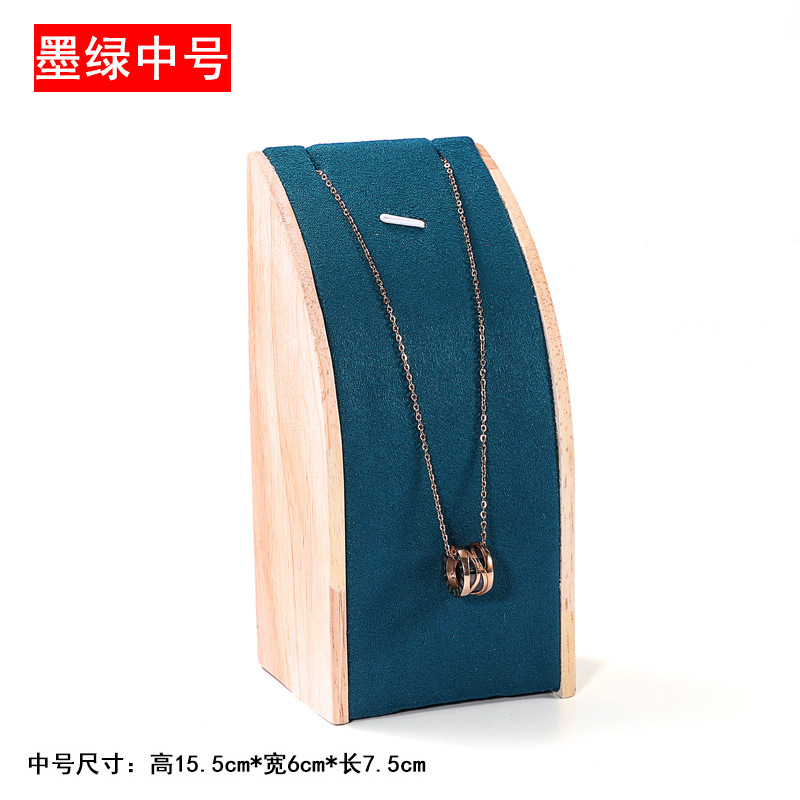 3pc Arc-shaped Jewelry Display Stand Necklace Wooden Multiple Easel Showcase Holder Collection Organization Gift Case alx