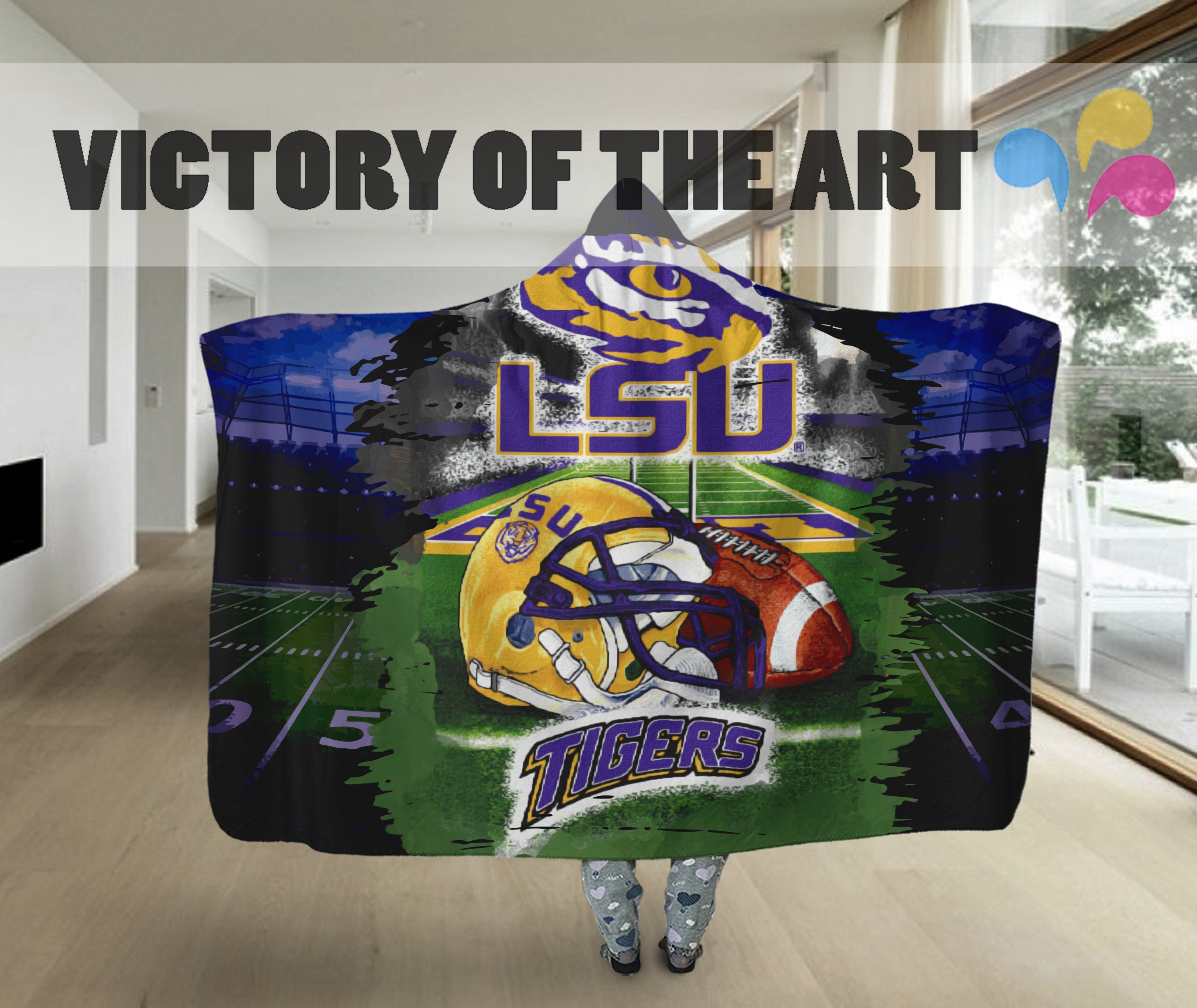 Special Edition LSU Tigers Home Field Advantage Hooded Blanket