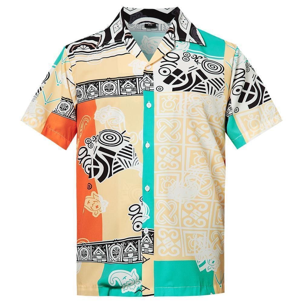 Cover Your Body With Amazing Mens Hawaii Shirt Geometric Ha98613