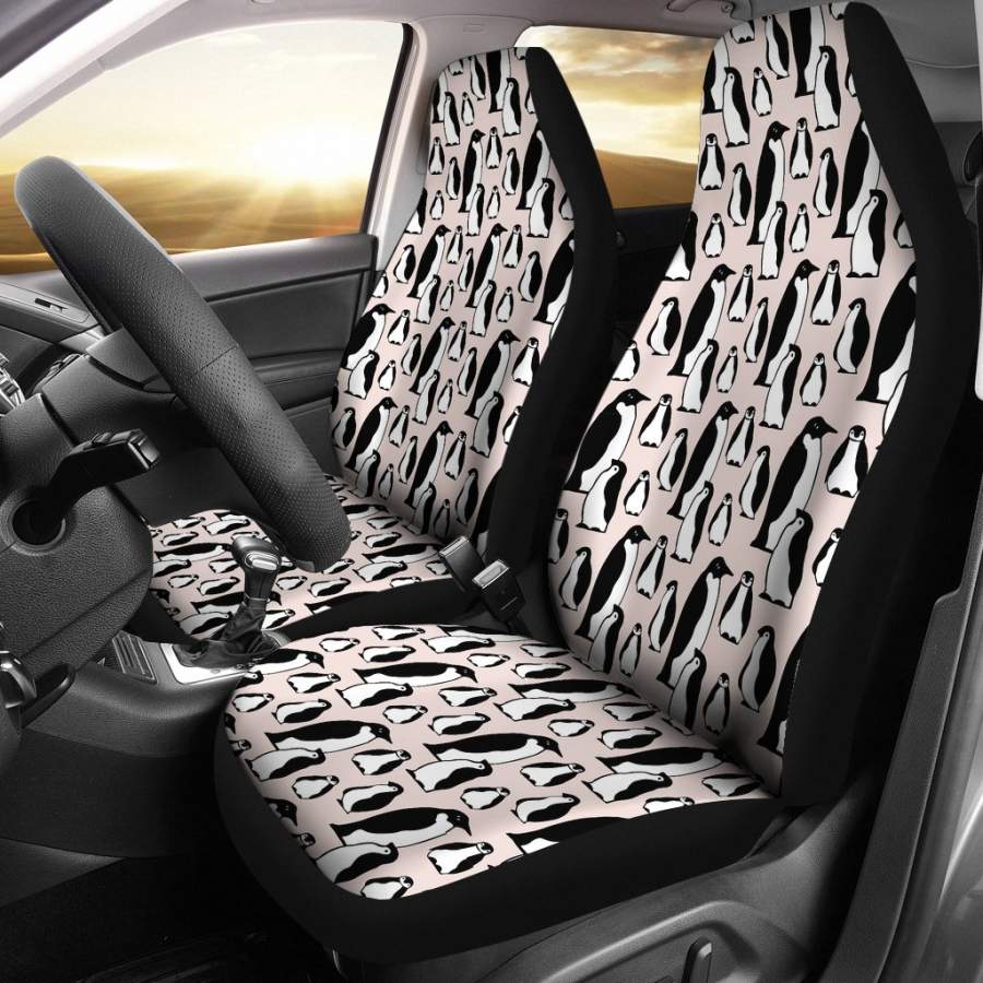 Penguin Print Pattern Universal Fit Car Seat Cover