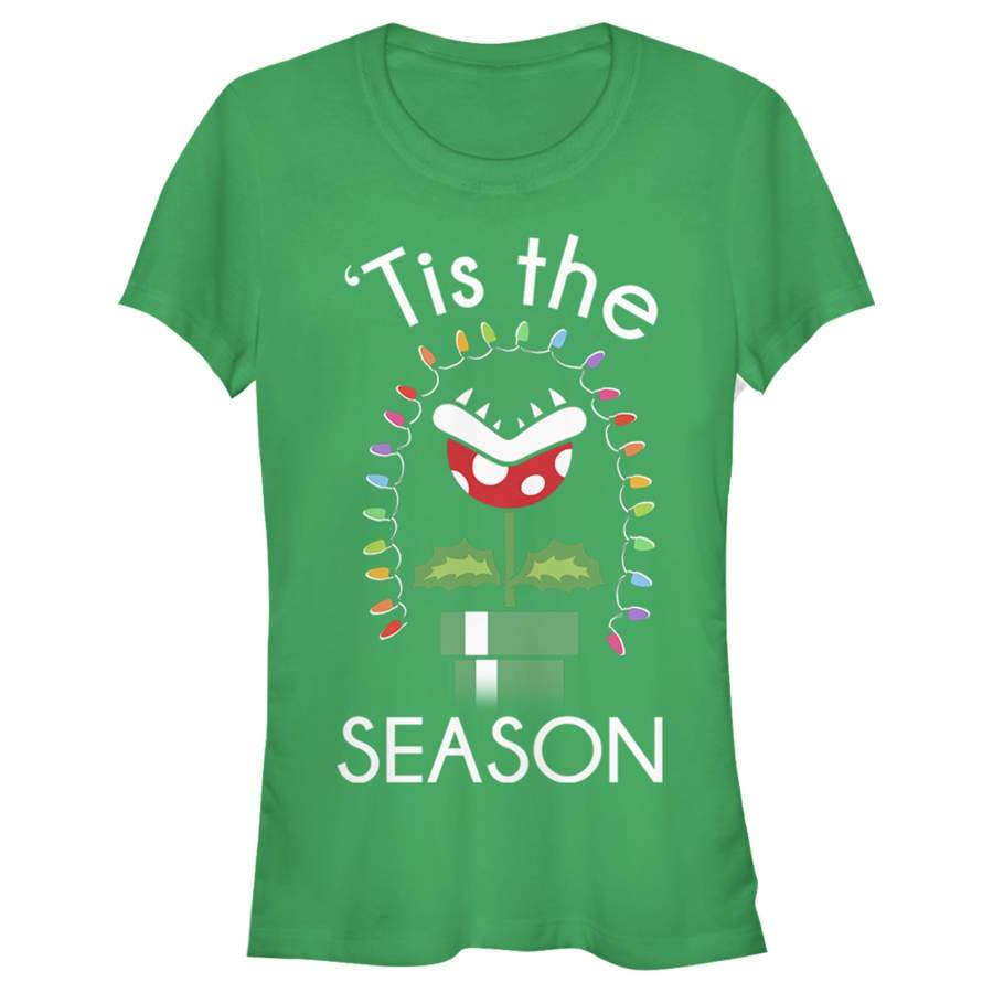 Nintendo Junior’s Christmas Mario Piranha Plants  T Shirt