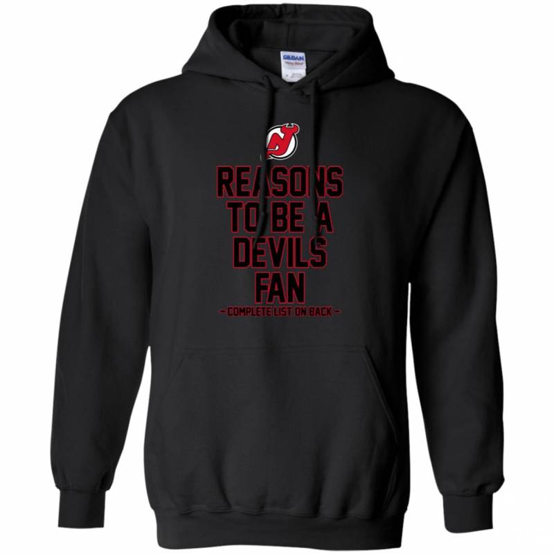 Reasons to be a New Jersey Devils Fan Complete List on Back – Funny Shirts