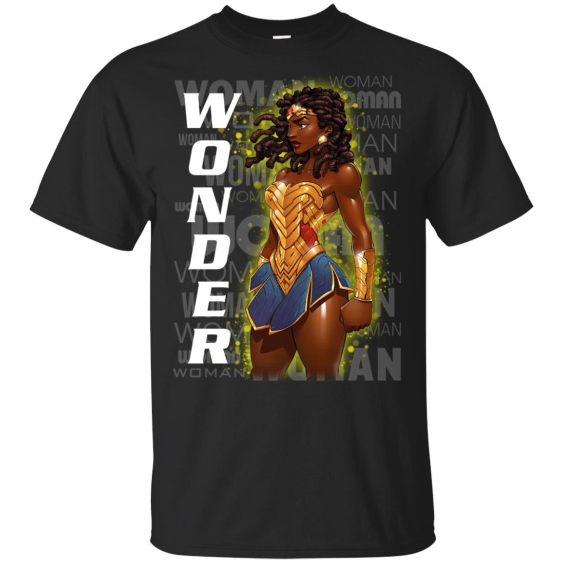 Wonder Black Girl Melanin Queen Rock T-Shirt African History Clothing