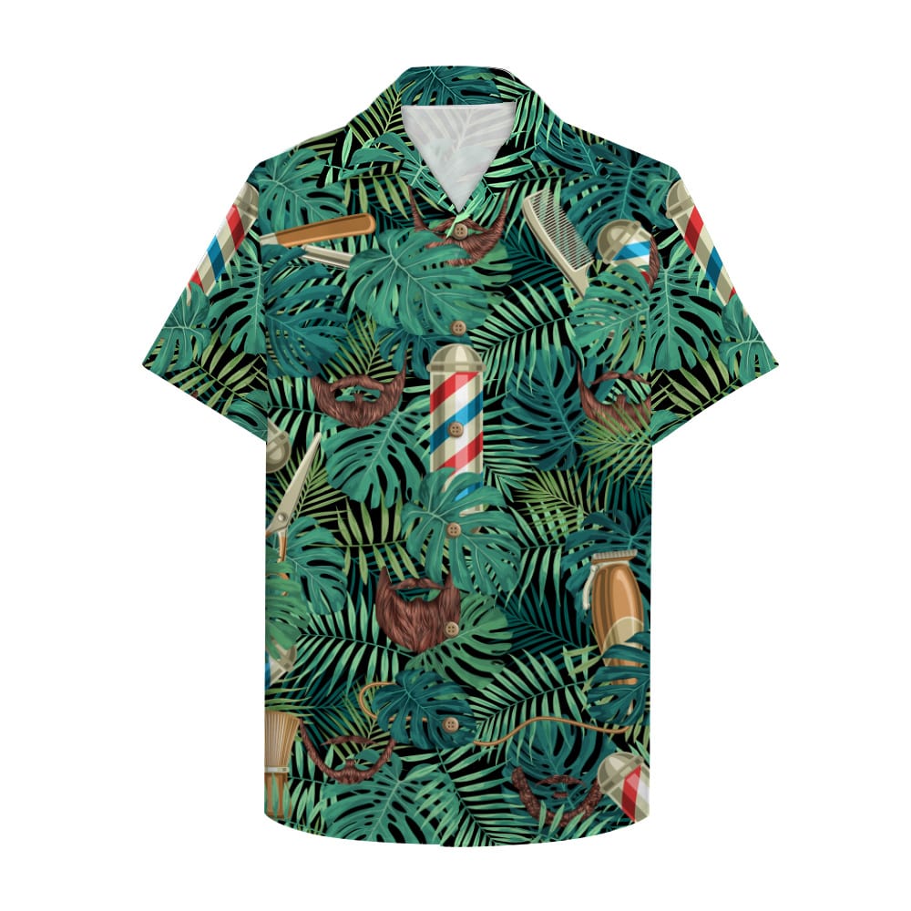 Barber Hawaii Aloha Shirt With Beard Styles Pattern Ha22585