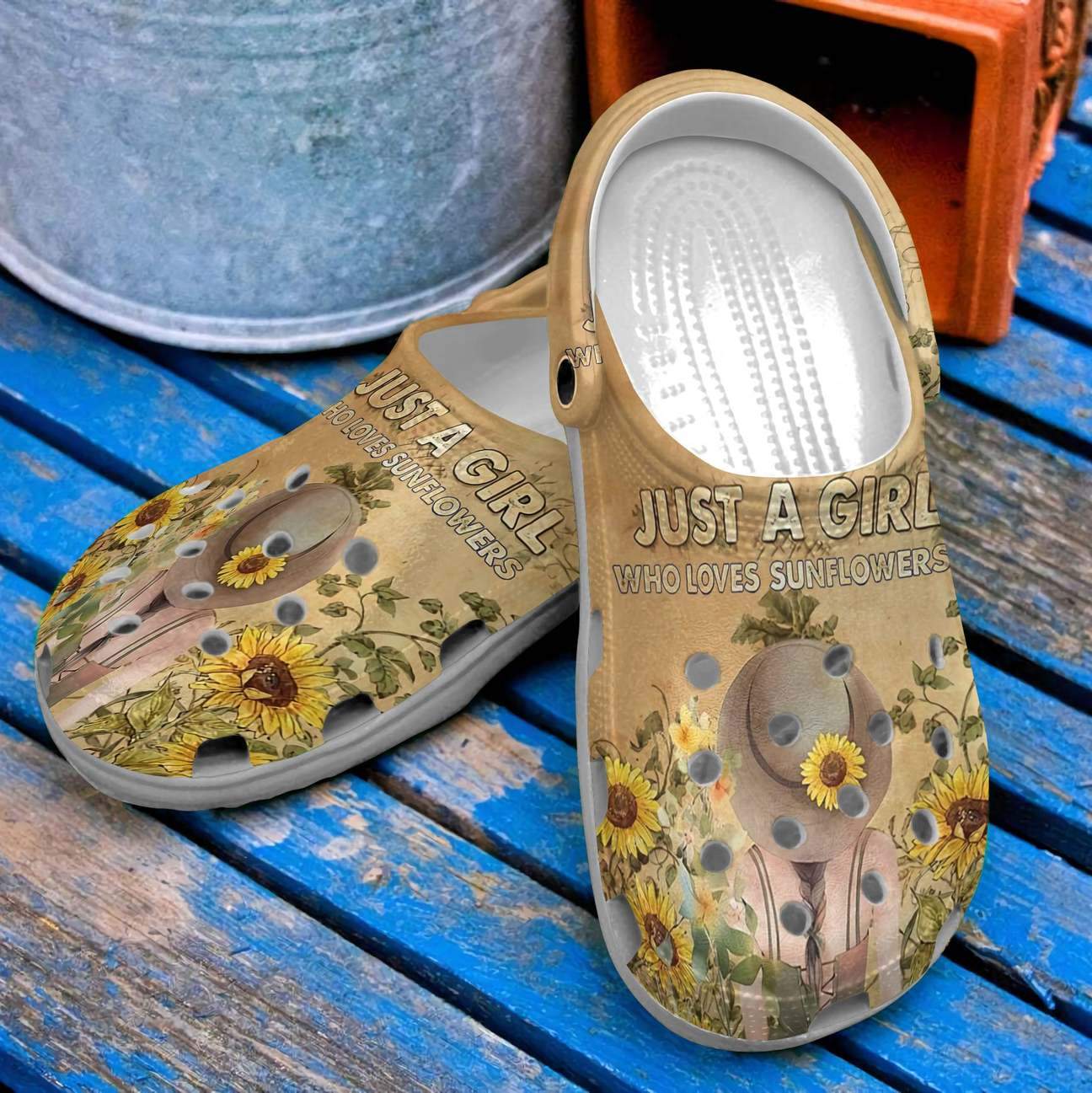 Hippie Personalized Clog, Custom Name, Text, Color, Number Fashion Style For Women, Men, Kid, Print 3D Just A Girl