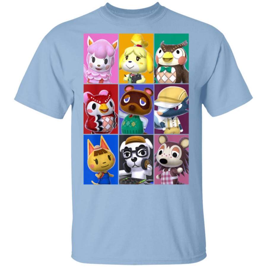 Animal Crossing Towns Folk Yearbook Photo Style Poster T Shirt