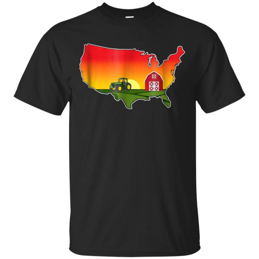 AGR American USA Farmer Tractor Barn Ranch Farm Farming Shirt