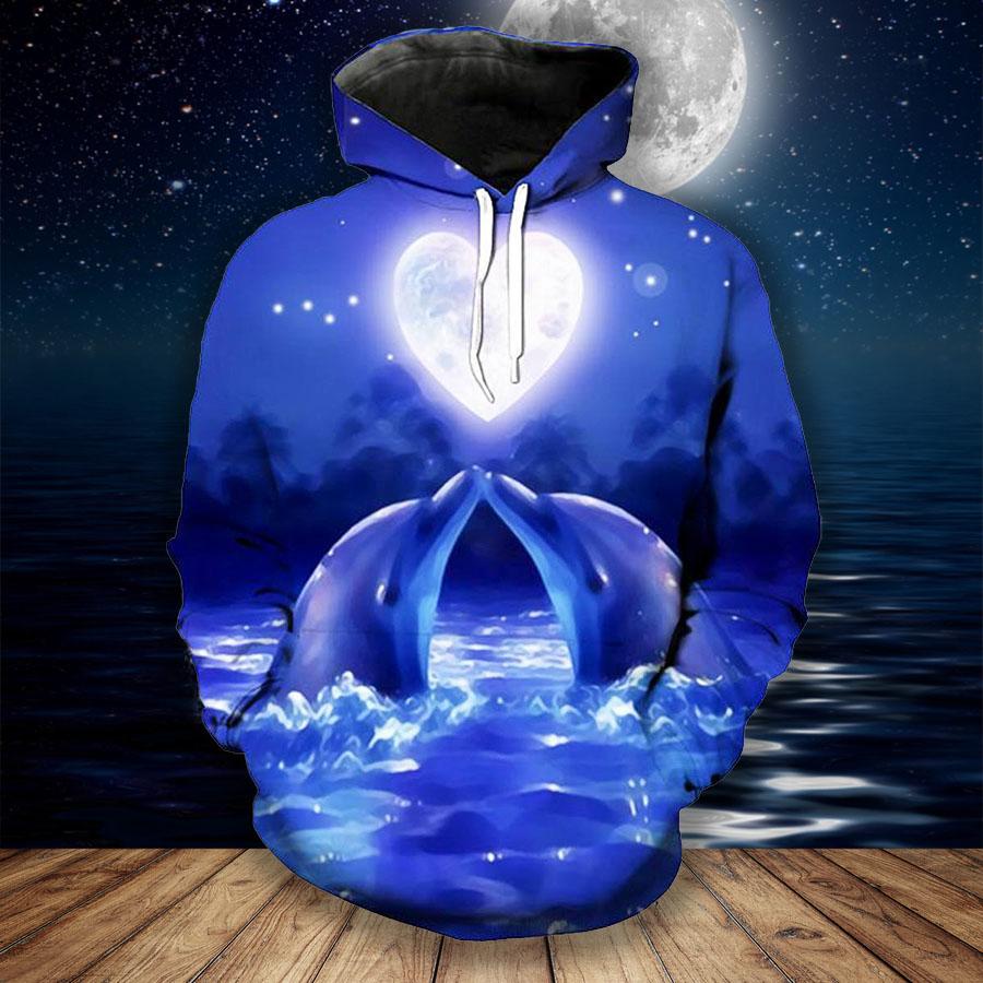 Dolphin Hoodie 3D Unisex Shirts, Sweatshirt, Hoodie Size S – 5Xl