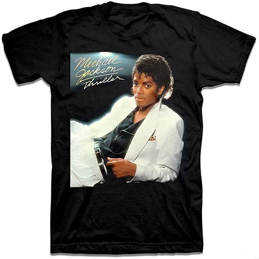 Men’S Fashion T-Shirt Michael Jackson Thriller Mens Black Short Sleeve T-Shirt