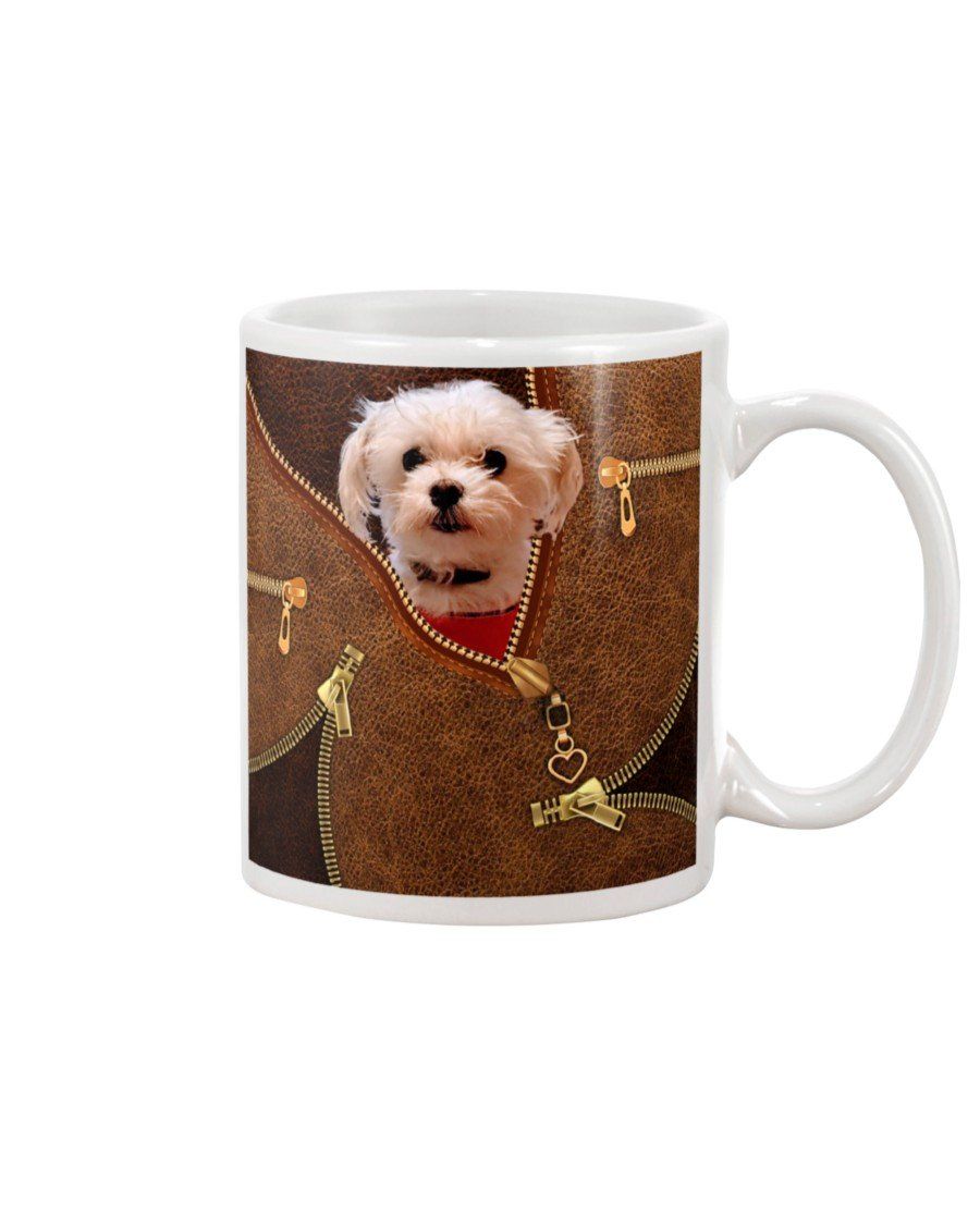 Cute Puppy In Brown Tote Bag Gift For Dog Lovers Mug