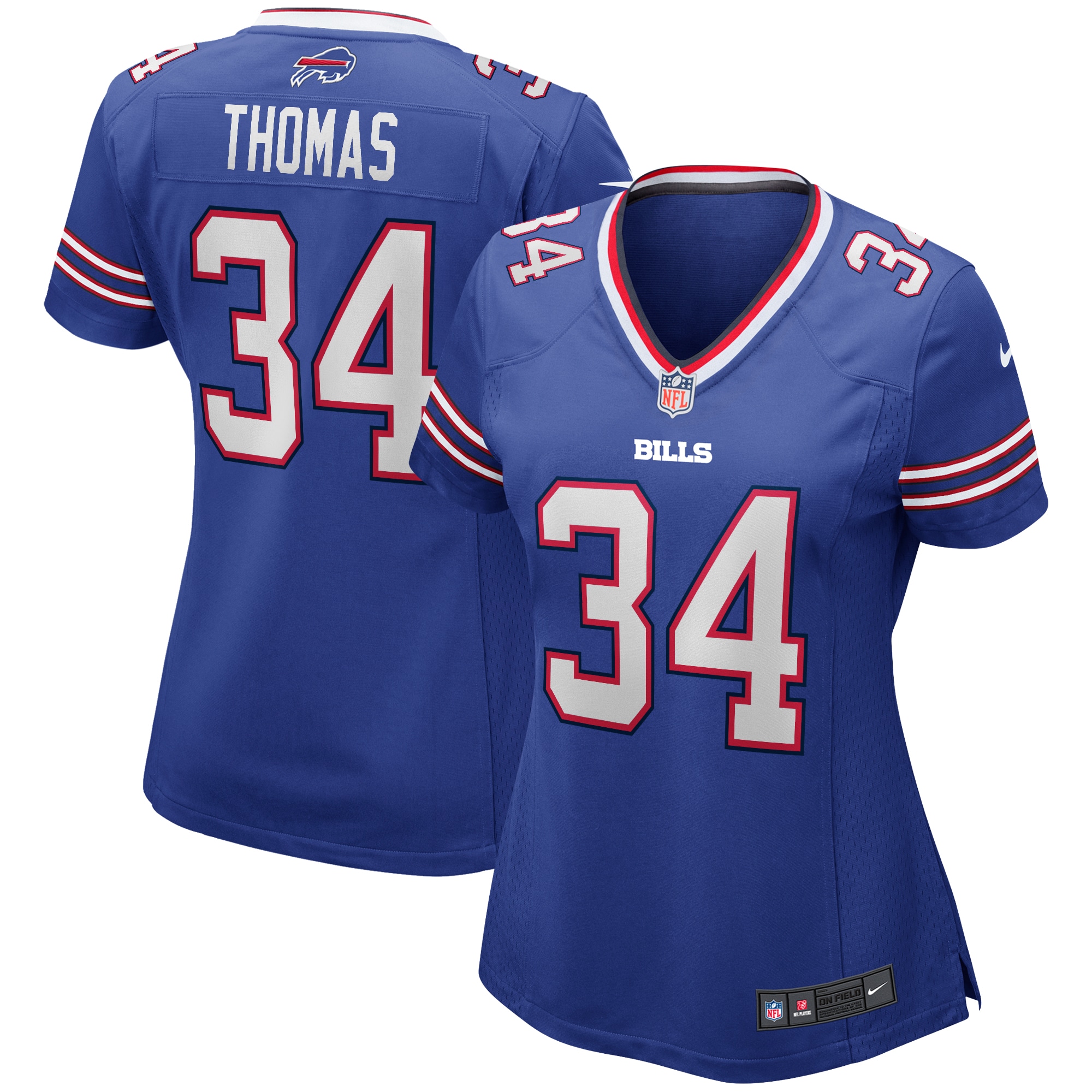 Women’s Buffalo Bills Thurman Thomas Royal Game Retired Player Jersey