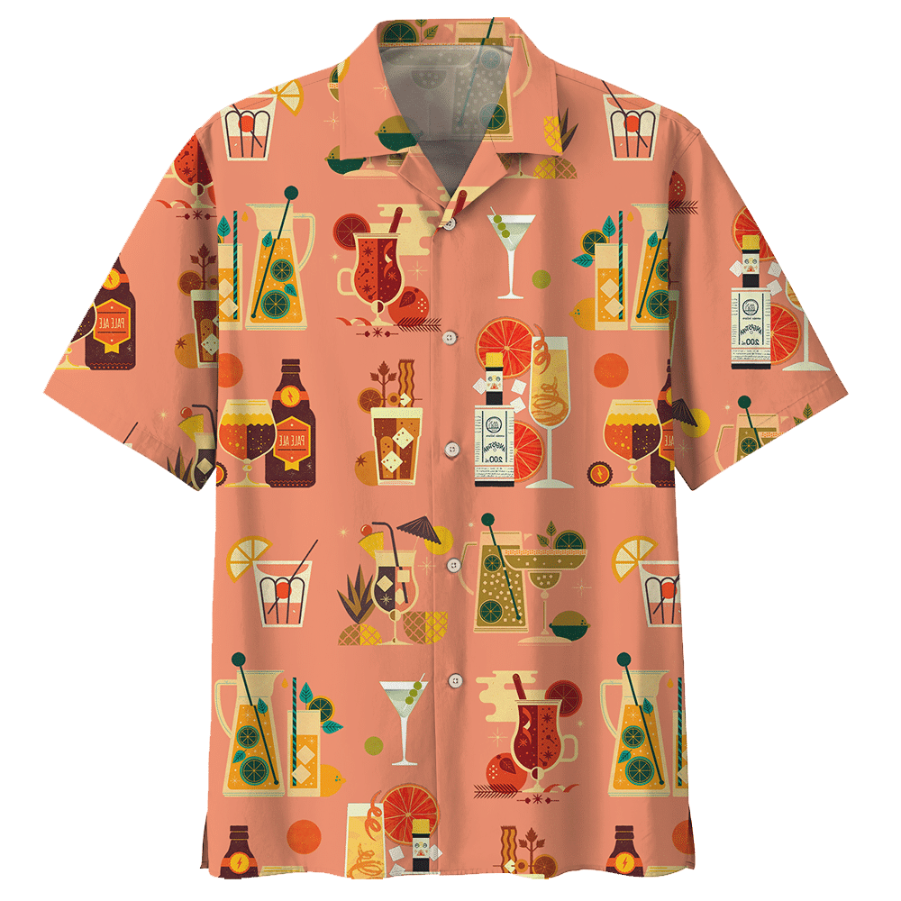 Cocktail Orange Amazing Design Unisex Hawaii Shirt For Men And Women Ha40344