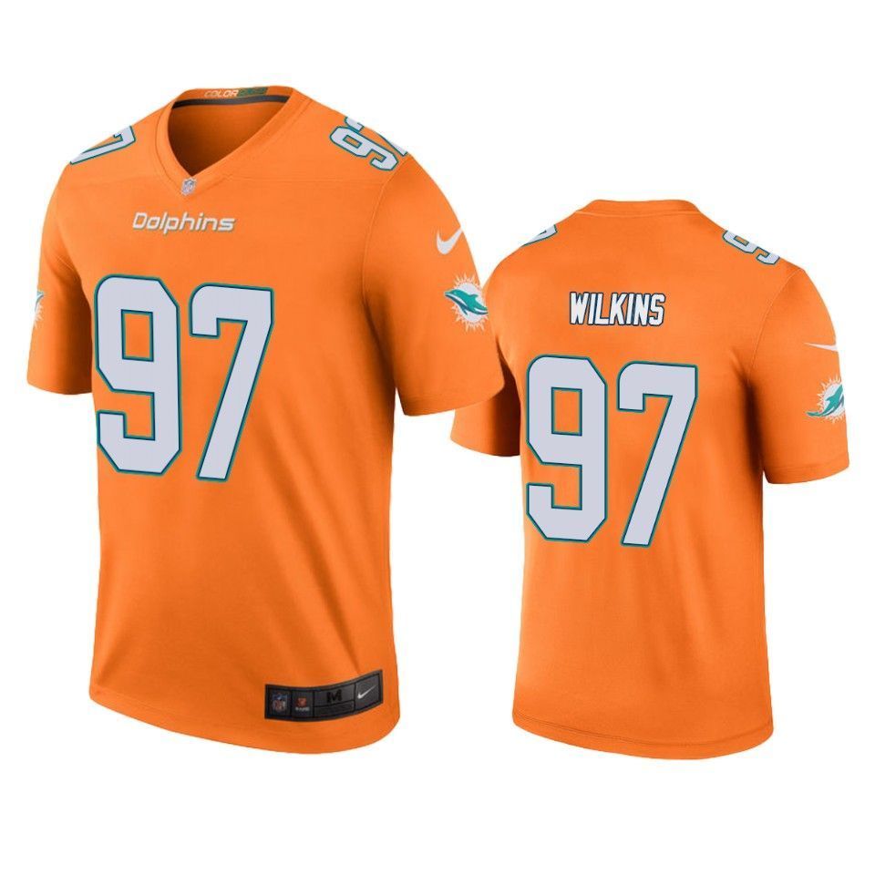 Dolphins Christian Wilkins Orange Color Rush Legend Jersey