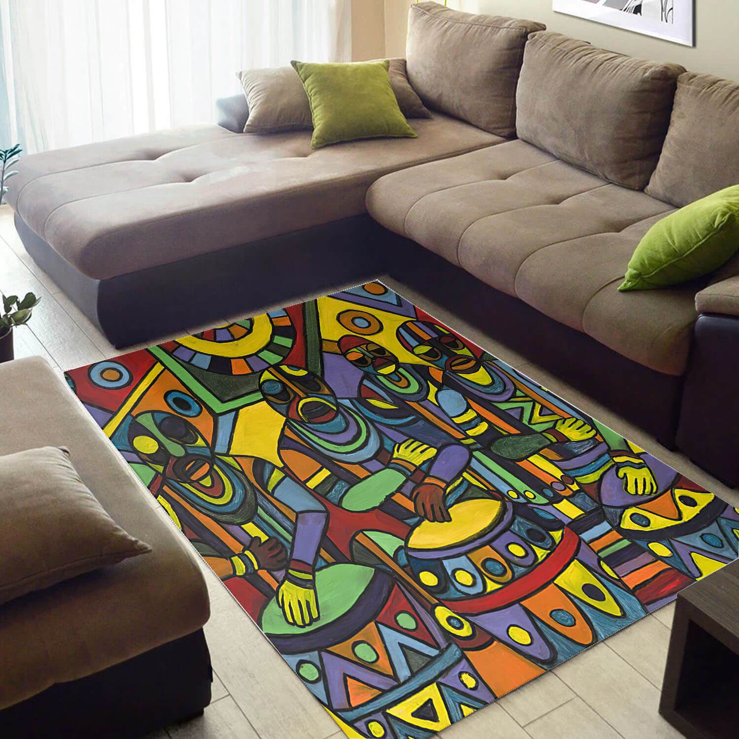 Cool African Rug Graphic African Themed Afrocentric Art African Style Area Rug African Living Room Decor WBG3083