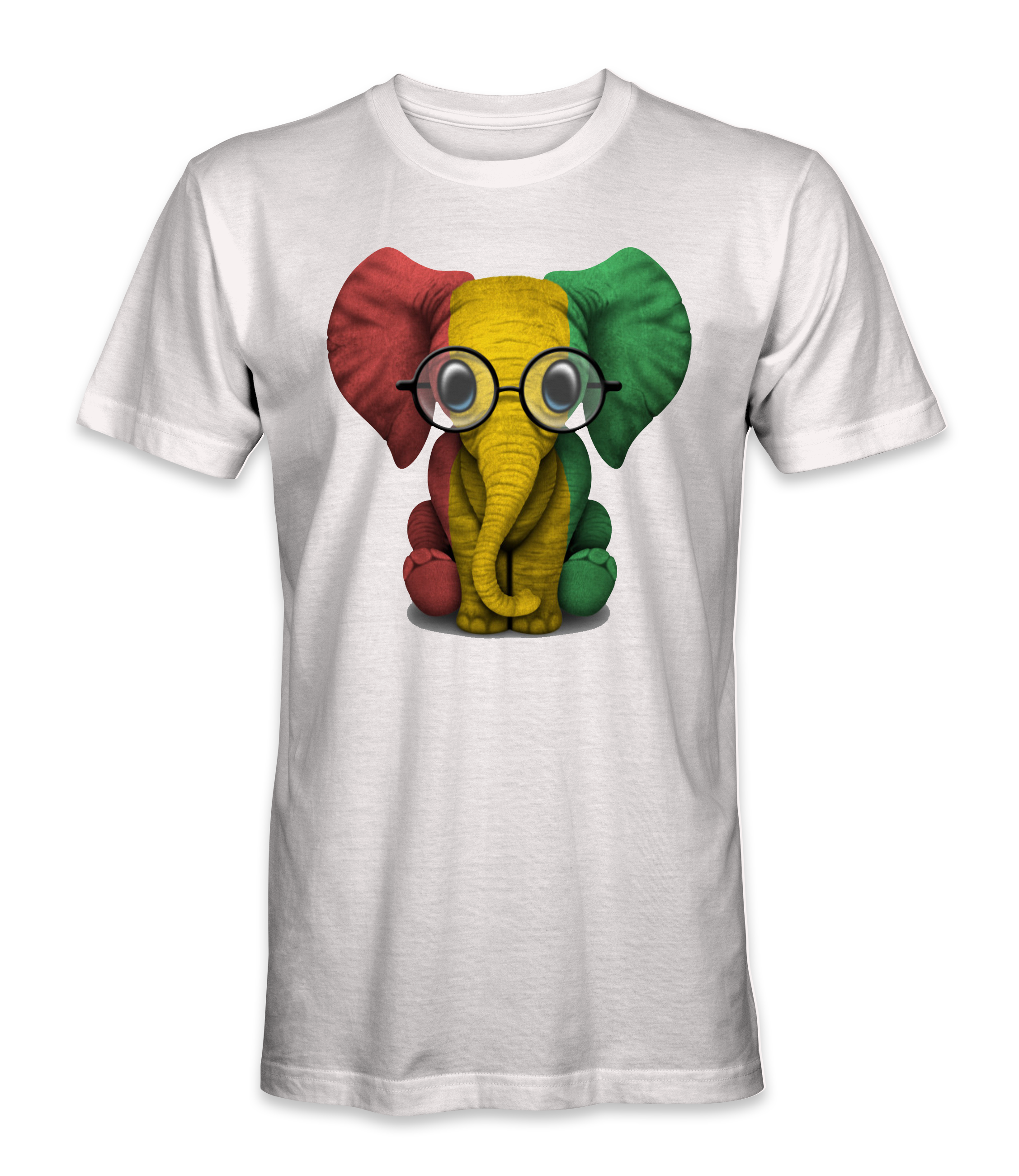 Guinea Country Flag On An Elephant T-Shirt