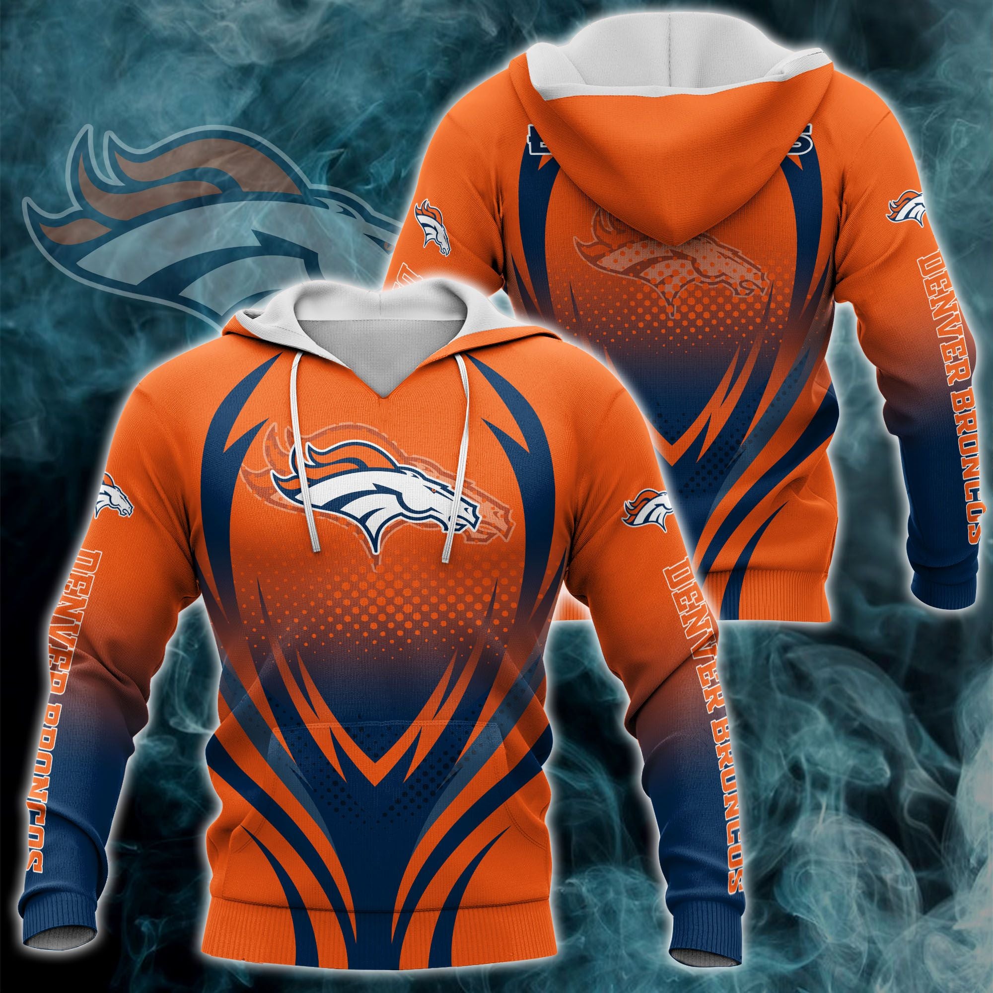 Denver Broncos Hoodies Cheap 3D Print H04Fs