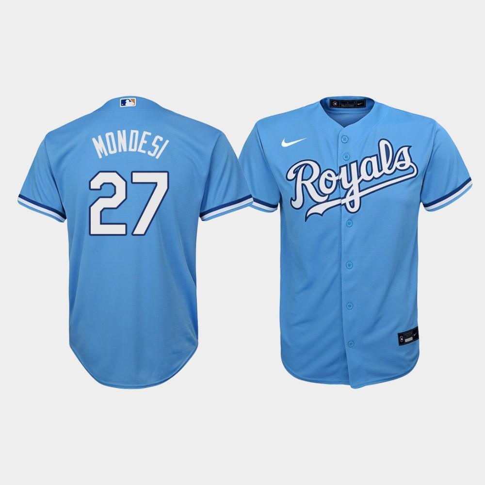 Youth Kansas City Royals Adalberto Mondesi 27 Light Blue Alternate Jersey