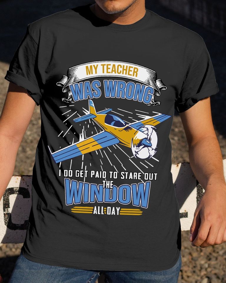 My Teacher Was Wrong I Do Get Paid To Stare Out The Window All Day Standard T-Shirt