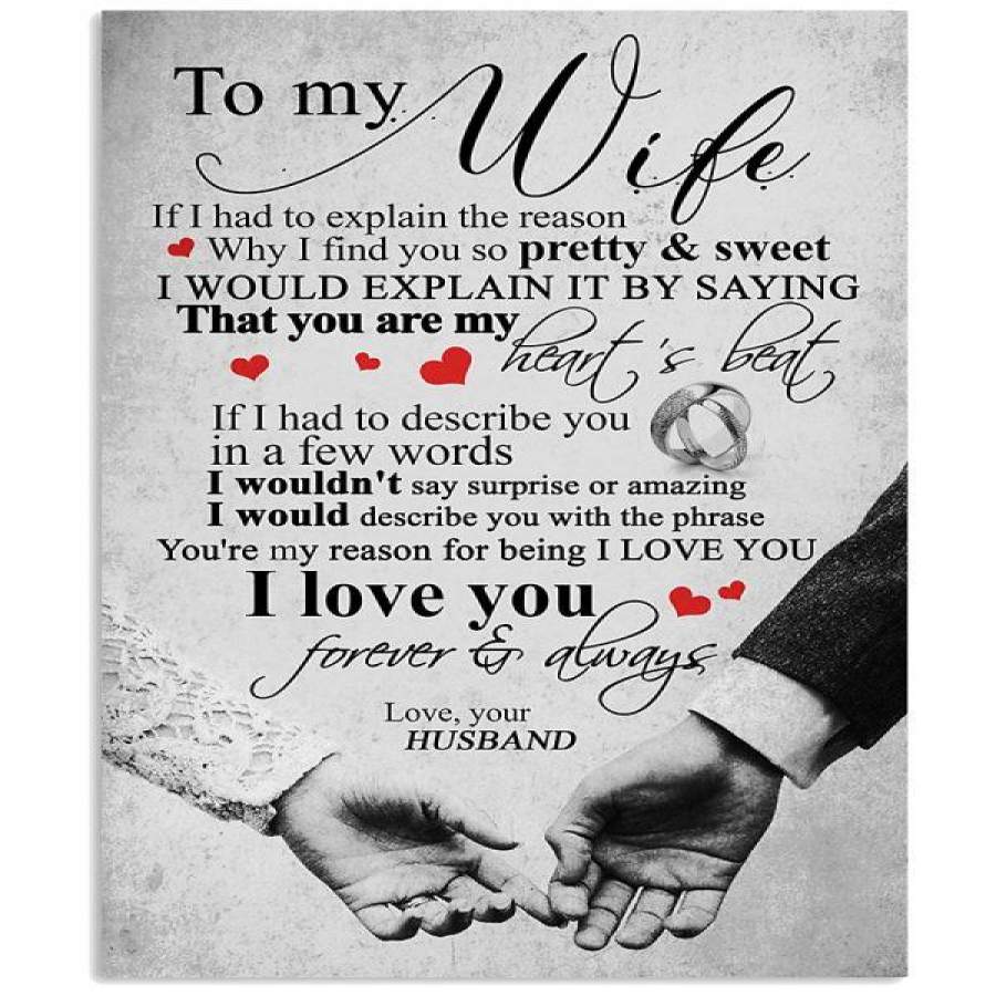 TO MY WIFE-I LOVE YOU Vertical Poster NEW - Poster Art Design