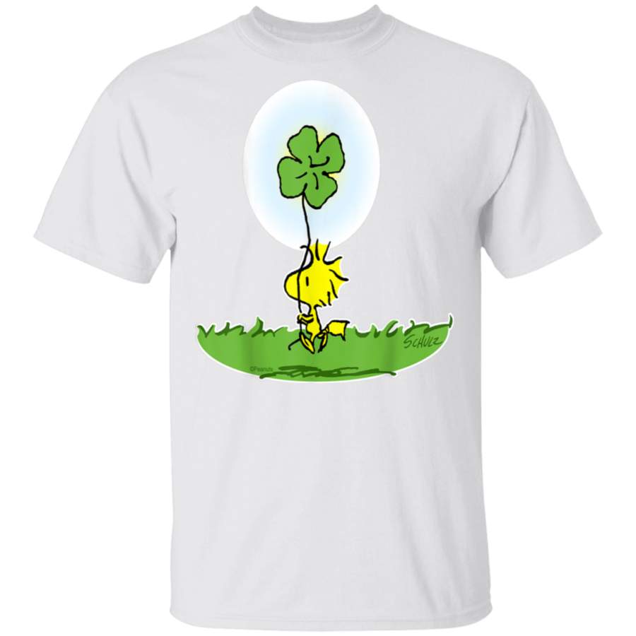 Peanuts Woodstock Holding A Four Leaf Clover T-Shirt