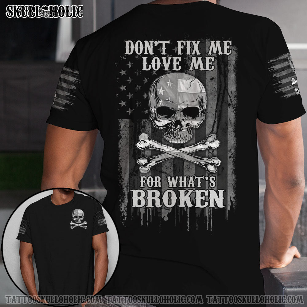 Don’T Fix Me B&W Skull Bones Couple All Over Print – Tlnz0812213Ki