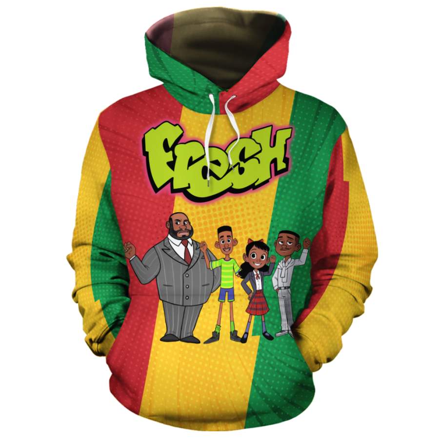 The Fresh Prince Cartoon All-Over Hoodie