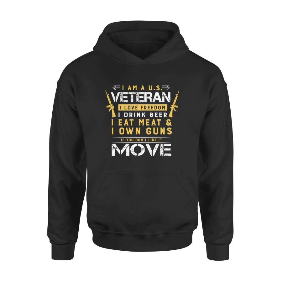 Veteran – I am a U.S. Veteran. I love freedom – Standard Hoodie