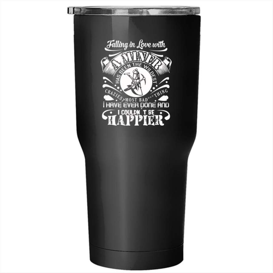 Falling In Love With A Miner Tumbler 30 oz Stainless Steel, Gift For Couple Travel Mug
