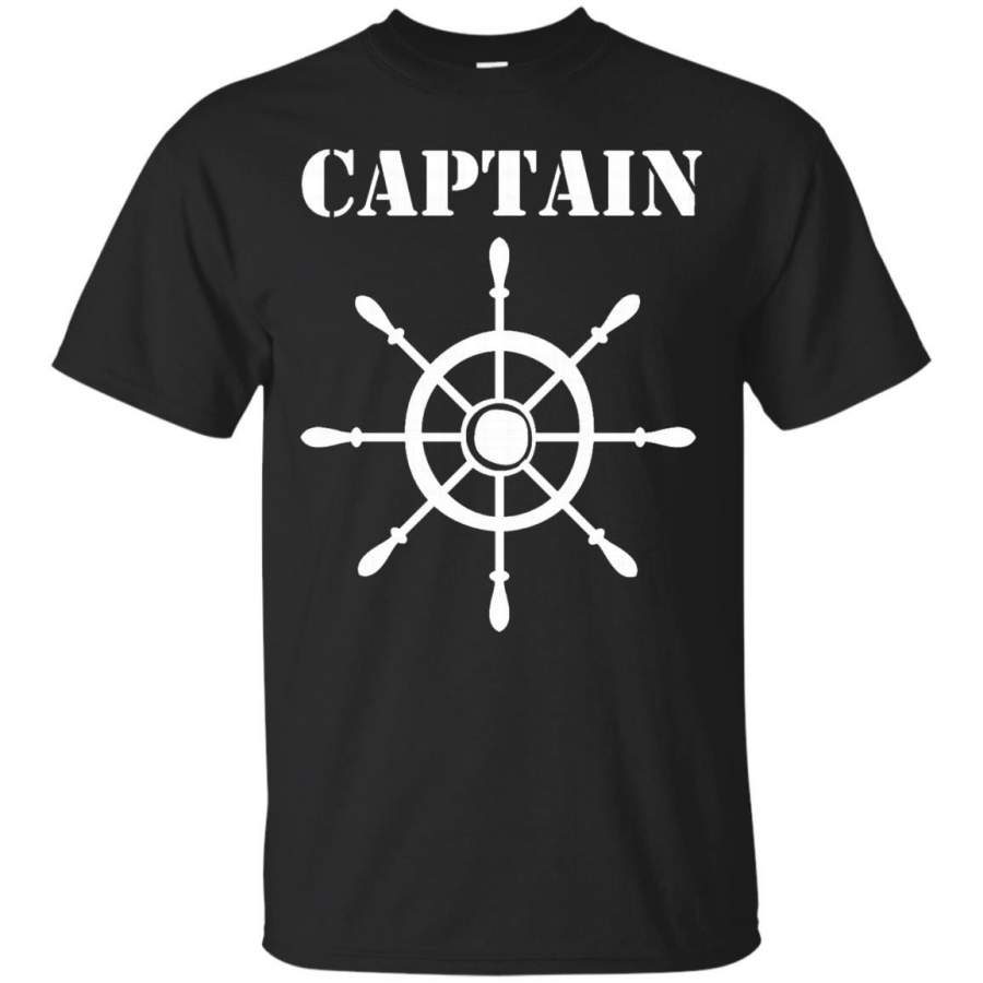 AGR Captain Shirt, Ship Wheel Nautical Boating Father’s Day Tee