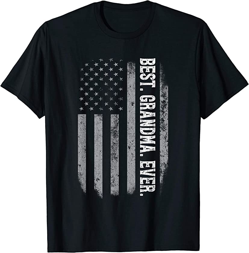 Best Grandma Ever Vintage American Flag Mother’s Day Gift T-Shirt