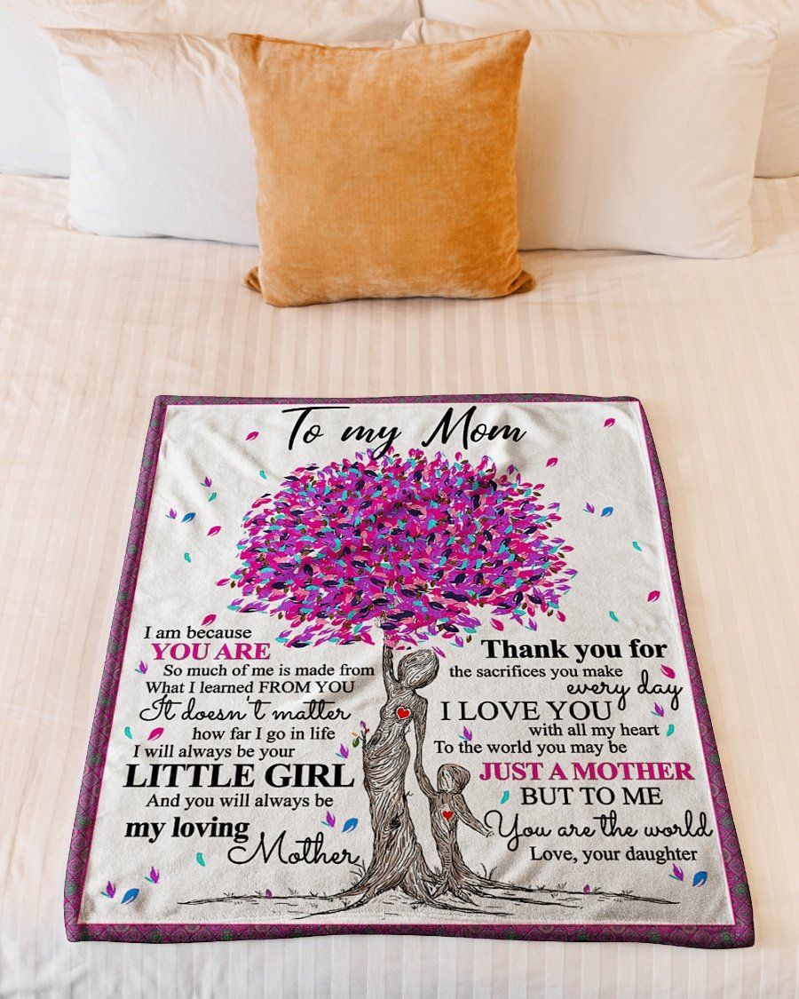 [Personalized Name] Purple Tree You Will Always Be My Loving Mother Fleece Blanket, Sherpa Blanket, Gift For Parent, Family Member, Friends Gift, Christmas Gift, Home Decor, Home Living