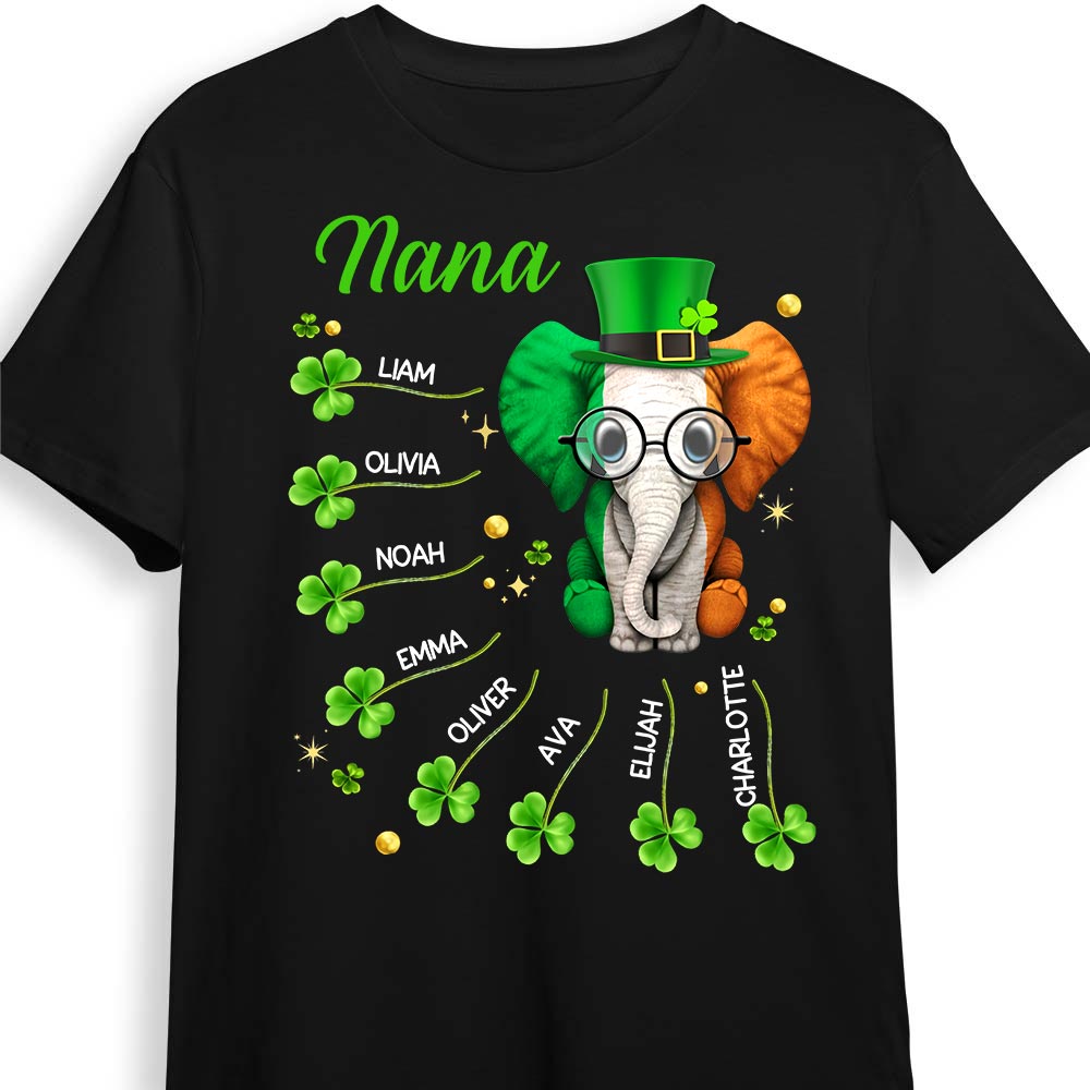 Personalized Mom Grandma Patrick’S Day Elephant T Shirt Jr212 85O58